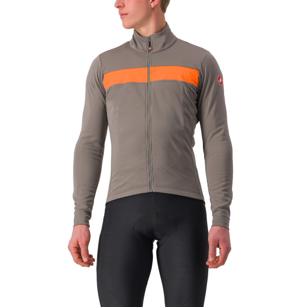 Castelli Raddoppia 3 Jacket Nickel Gray/Red Orange