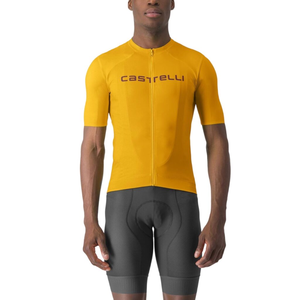 Castelli Prologo Lite Jersey Goldenrod/Deep Bordeaux