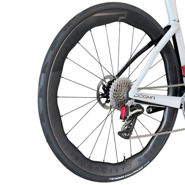 Pinarello DOGMA F Sram Red Etap AXS - Princeton Peak 4550 DB G113 Edge Crystal White